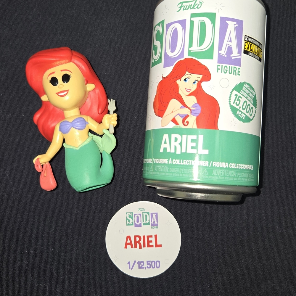 Funko SODA Ariel Vinyl Figure - Red Hair, Green Tail, Purple Top